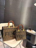 Fendi Sunshine FF Jacquard Canvas Tote Bag